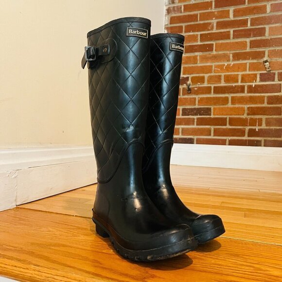 Barbour Women's Bede Wellington Boots Black Size 5